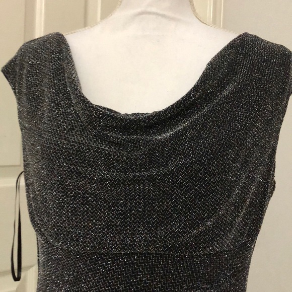 Lauren Ralph Lauren Petite Metallic Cowl-Neck - Picture 2 of 5